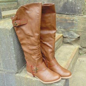 Women's Vintage Knee High Boot Legger Riding Boots